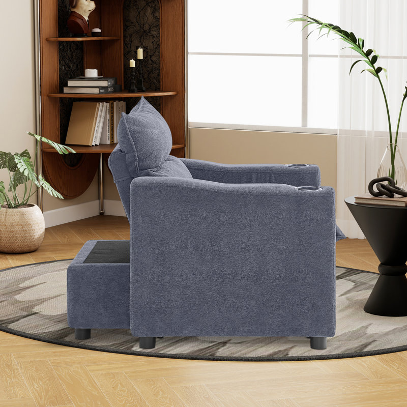 Fauteuil convertible convertible 3-en-1, Gris