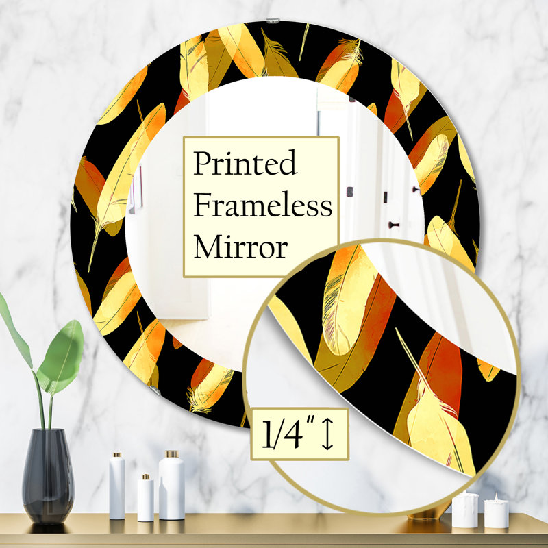 Miroir d'appoint mural Feathers 6, H 31,5 po x l po