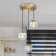 Neva 3-Light Transitional Globe Chandelier for Entryways with 7 in. Clear Iridescent Glass Shades