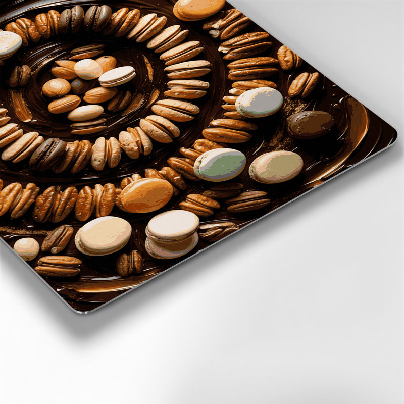 Desserts, noix mélangées, art mural en métal brun, H 12 po x l 18 po