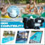 1.5hp Above/in Ground Pool Pump, 3000-9000 Gph Variable Speed, 110v Self Priming Pool Pump, 1100w Powerful Copper Motor Self Priming Pool Pump Silent Operation, With Control Screen