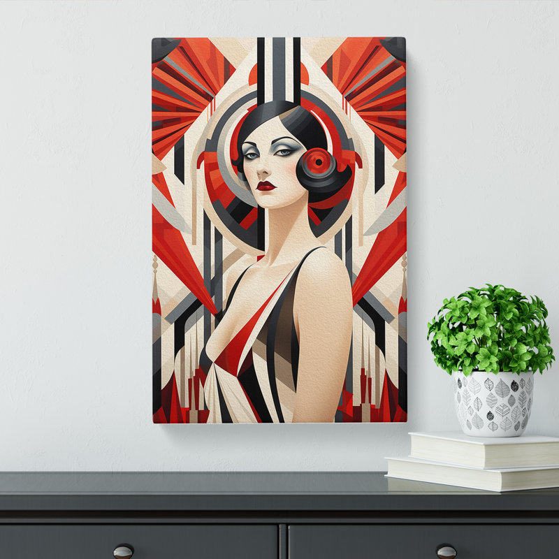 Deco Woman Geometric - Print, 50cm H x 35cm W x 3cm D