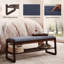 Banc à chaussures en bois à 2 niveaux avec coussin - Rangement à chaussures pour le salon et le couloir