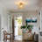 Rattan Flush Mount Ceiling Light