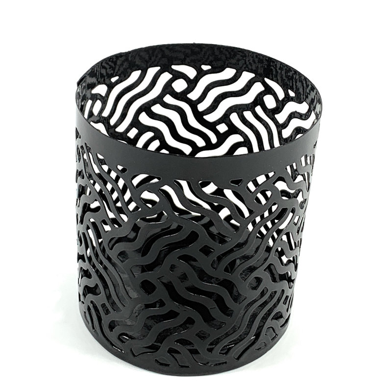 Baird 3.9'' H Iron Tabletop Votive Holder, Black