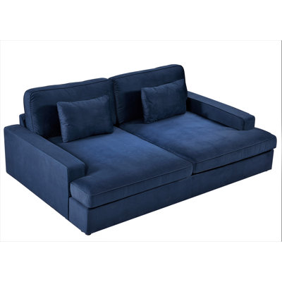 Fedosia 94.49'' Velvet Sofa