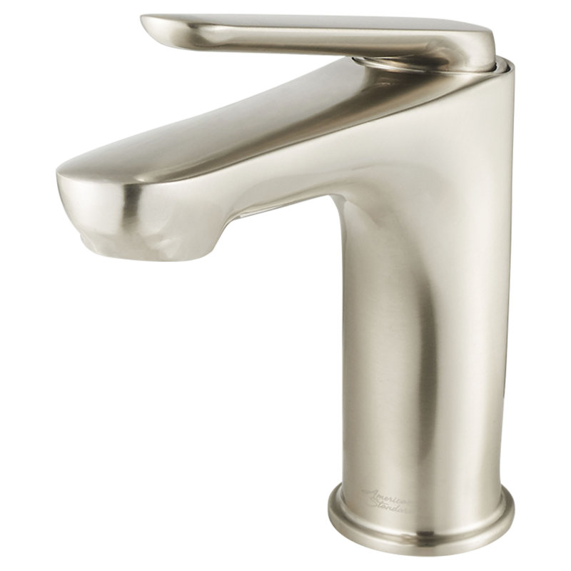 Robinet de salle de bain monobloc à un trou avec ensemble de drain Studio S, Nickel brossé