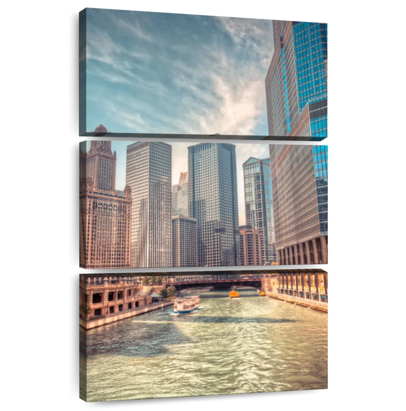 Nicci Exploring Chicago River, 65" H x 42" W