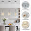 Furnary 3-Light Crystal Beaded Kitchen Pendant Lights, Height Adjustable, Kitchen Lighting Over Island
