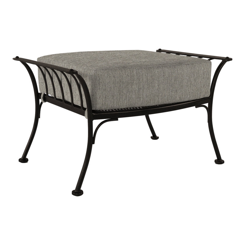 Monterra Rectangle Outdoor Ottoman Patio Ottoman, Kindle Silk, Carbon Black
