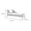 Chaise longue rembourrée Home Natural-100940555