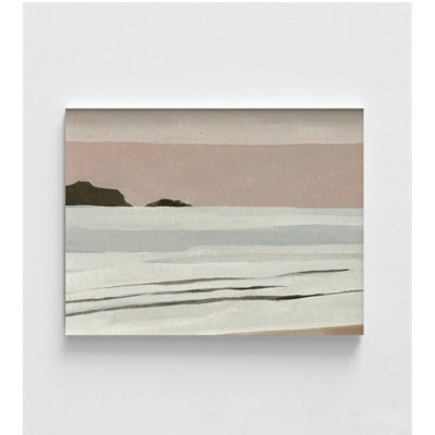 Reproduction de peinture abstraite plage, décor de plage encadrée, peinture de paysage abstrait, reproduction de peinture à l'huile de nature, décoration murale bord de mer, art mural bord de mer