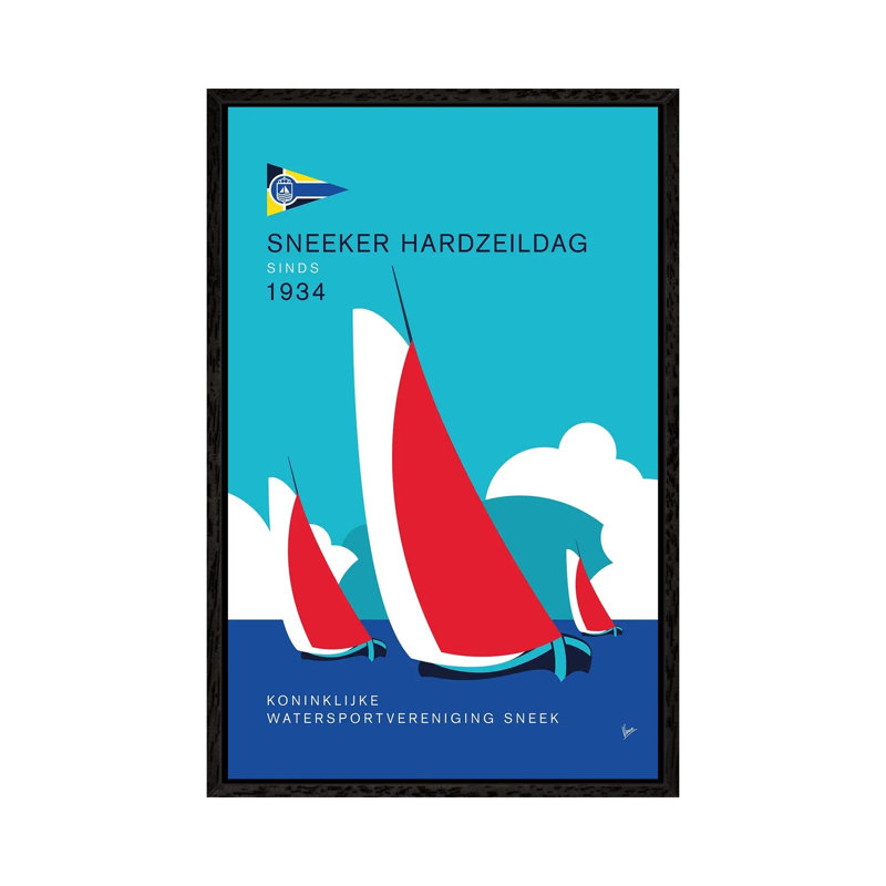 1934-Sneekweek Race by Chungkong - Gallery-Wrapped Canvas Giclée on Canvas, 101.6 cm H x 66.04 cm W  x  4.445 cm D, Black