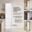 Armoire de rangement pour garde-manger, garde-manger blanc avec portes, tablettes et tiroirs
