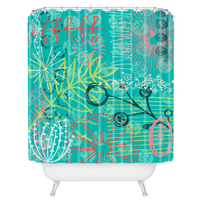 Kerrie Satava Floral Shower Curtain