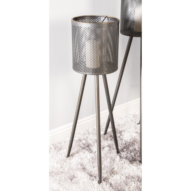 Metal Floor Candlestick, 36" H x 13" W x 13" D