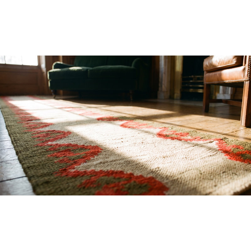 Antique Bessarabian Flat Woven Hallway Runner Rug