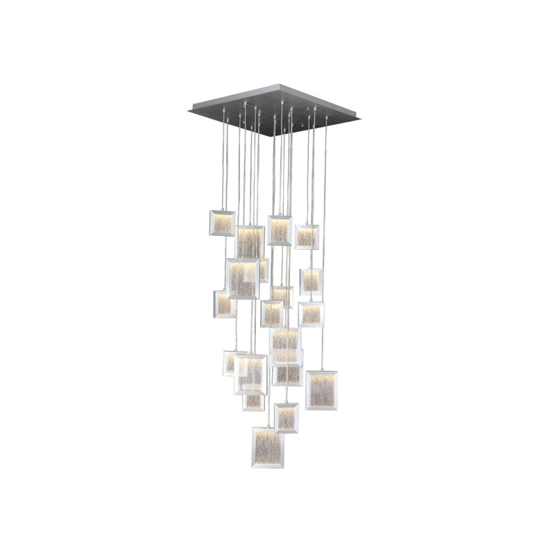 Brentwood 19 - Light LED Pendant, Brushed Aluminum