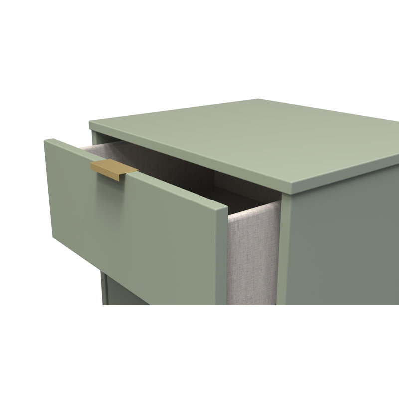 Fully Assembled Amaana 2 Drawer Bedside Table, Green