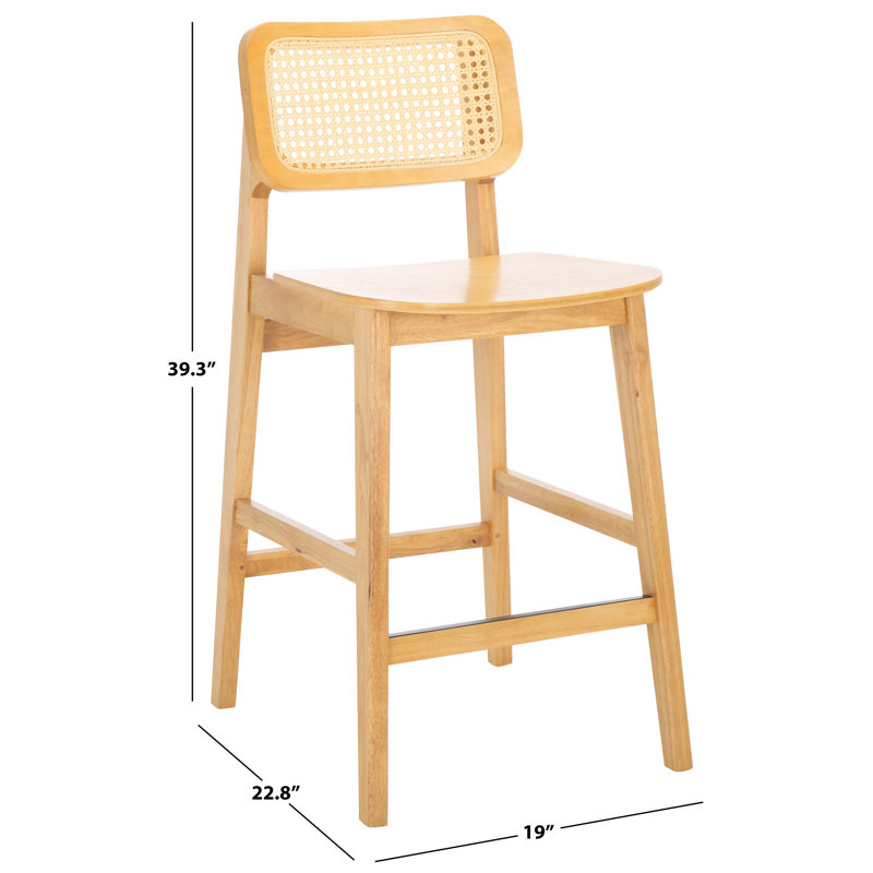 Luz Cane Counter Stool, Natural/Natural