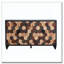 Armoire de rangement avec motif en nid d'abeille, armoire d'appoint moderne avec portes pour buffet de vestibule