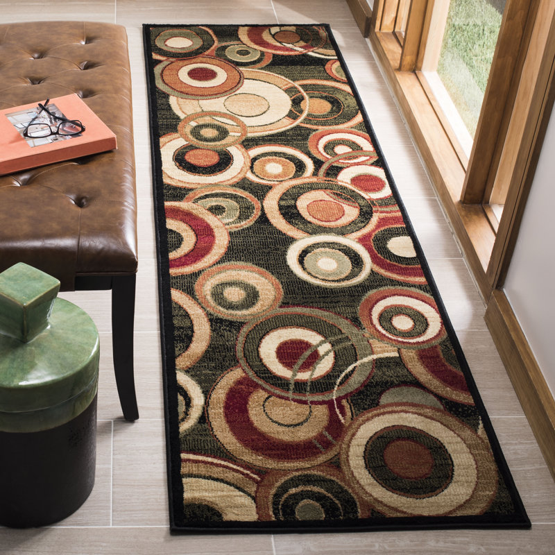 Tapis abstrait Amiee-Louise, Tapis de couloir 2 pi 3 po x 6 pi