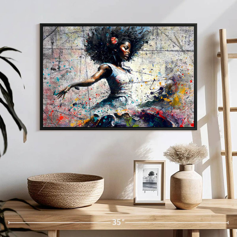 Leisha African Dancer, 17" H x 25" W
