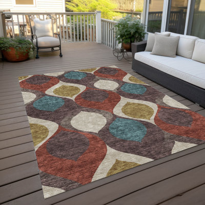 Tapis d'entrée / extérieur antidérapant Caziyah