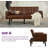 Demeo 65" Vegan Leather Convertible Sofa-912399515