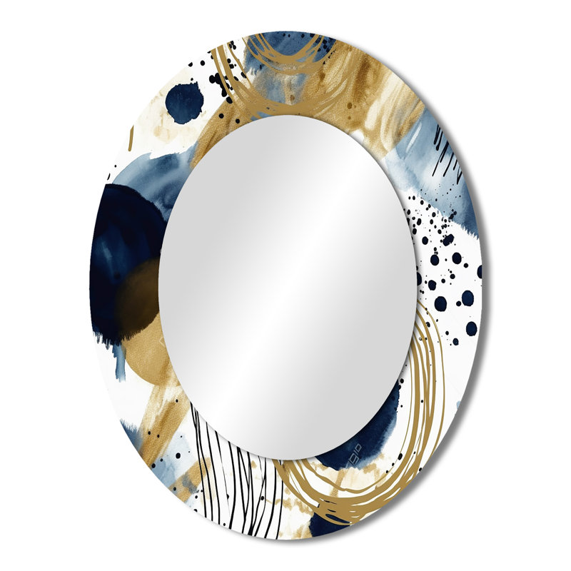 Larkson - Miroir abstrait en métal, 43 po x 33 po