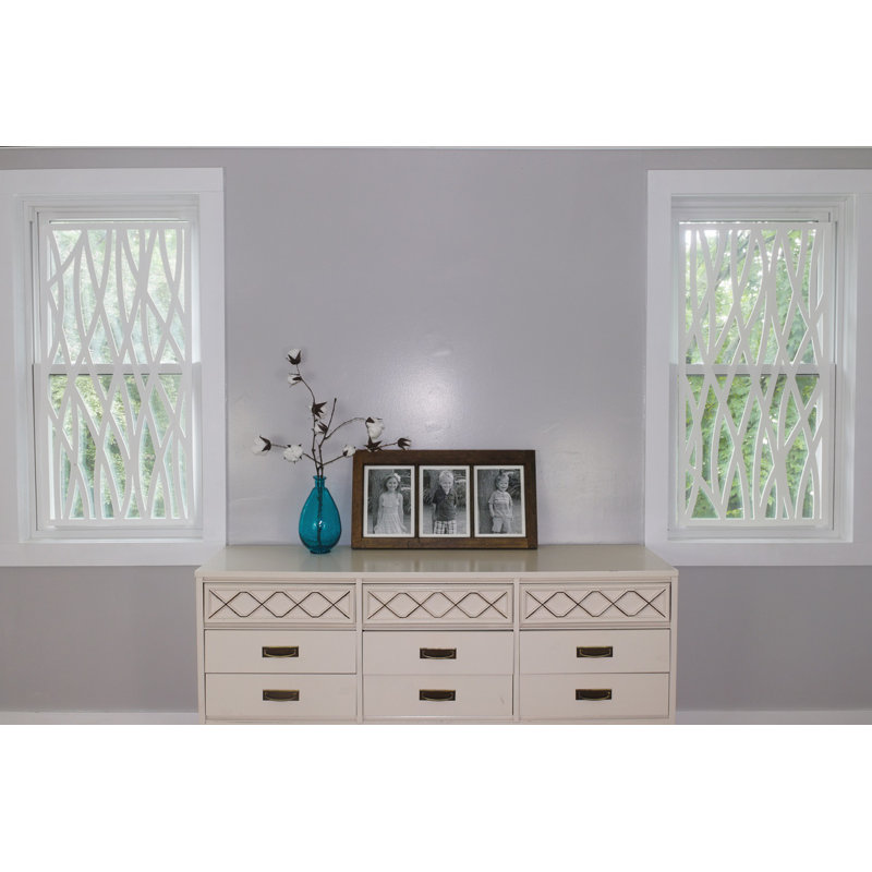 White Wave Decorative Privacy Lattice Panel 2ft x 4ft