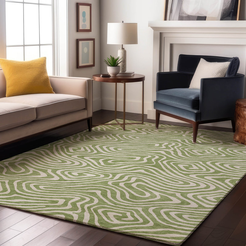 Tapis tourbillon Guada AMF1020 lavable à la machine de qualité supérieure, Rectangulaire 3 pi x 5 pi