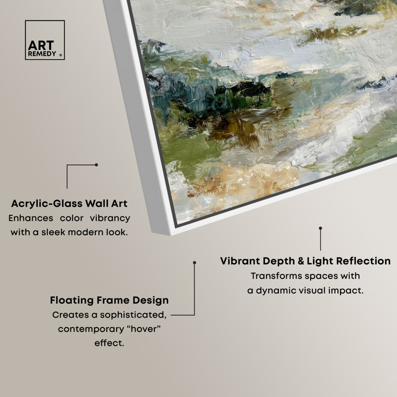 Décoration murale de bureau encadrée Mountain Mist par Art Remedy, cadre blanc, 16 x 24, 25"H x 17"W, White Frame