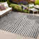 Perrigo Modern Offset Stripe Black/Ivory Indoor/Outdoor Rug
