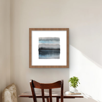 Shade of Blue | Contemporary White Framed Matted Print