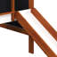 Lit mezzanine simple avec panneaux coulissants et tableau noir, conception en chêne cerisier blanc, fixe pour accès, système à 13 lattes, structure en bois, encourage la créativité, zone de sommeil confortable dans le tableau noir,