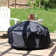 Claire Black Solid Fire Pit Cover with Drawstring Closure