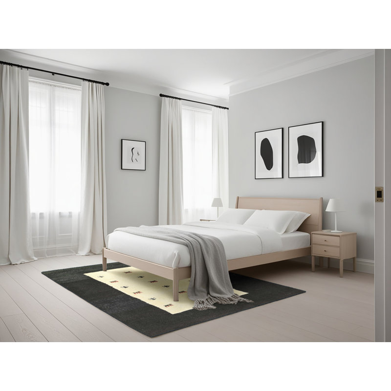 Tapis gris anthracite / beige Chichica, Rectangle 5 pi x 7 pi