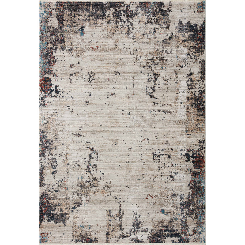 Tapis beige tissé à la machine Ballycraigy, Rectangle 11 pi 6 po x 15 pi 7 po