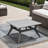 Liora Outdoor Coffee Table In Dark Eucalyptus Wood And Super Stone