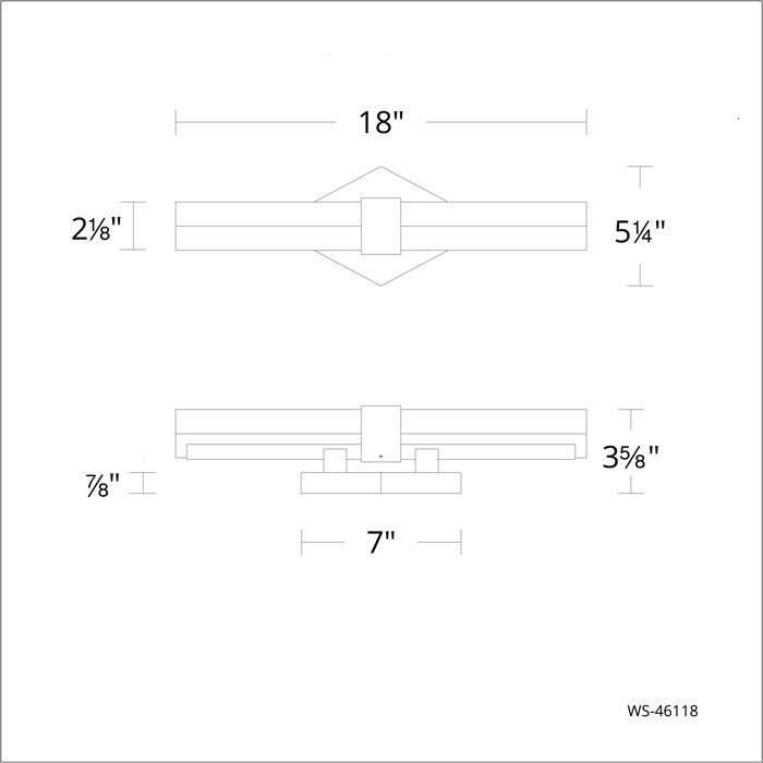 Regal 1-Light Dimmable LED Vanity Light, Brushed Nickel