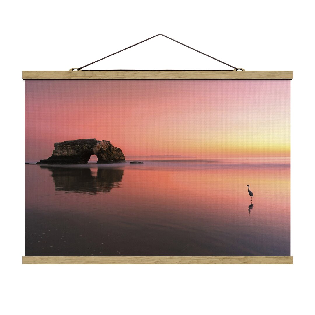 Stoffbild mit Posterstreifen - Natural Bridge In Sunset - Landschaft 2:3