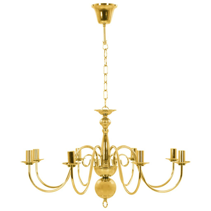 Adamski 8 - Light Chandelier Pendant, Gold