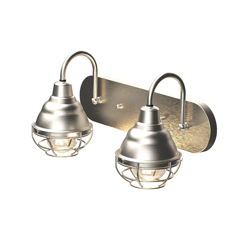 Bromberg 2 - Light Dimmable Vanity Light, Gray, Brushed Nickel