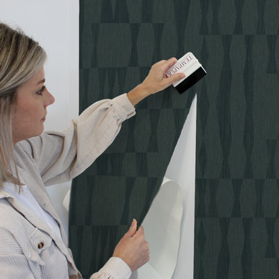 Corrigan Studio® Diyar Grasscloth Geo Jute Peel And Stick Wallpaper ...