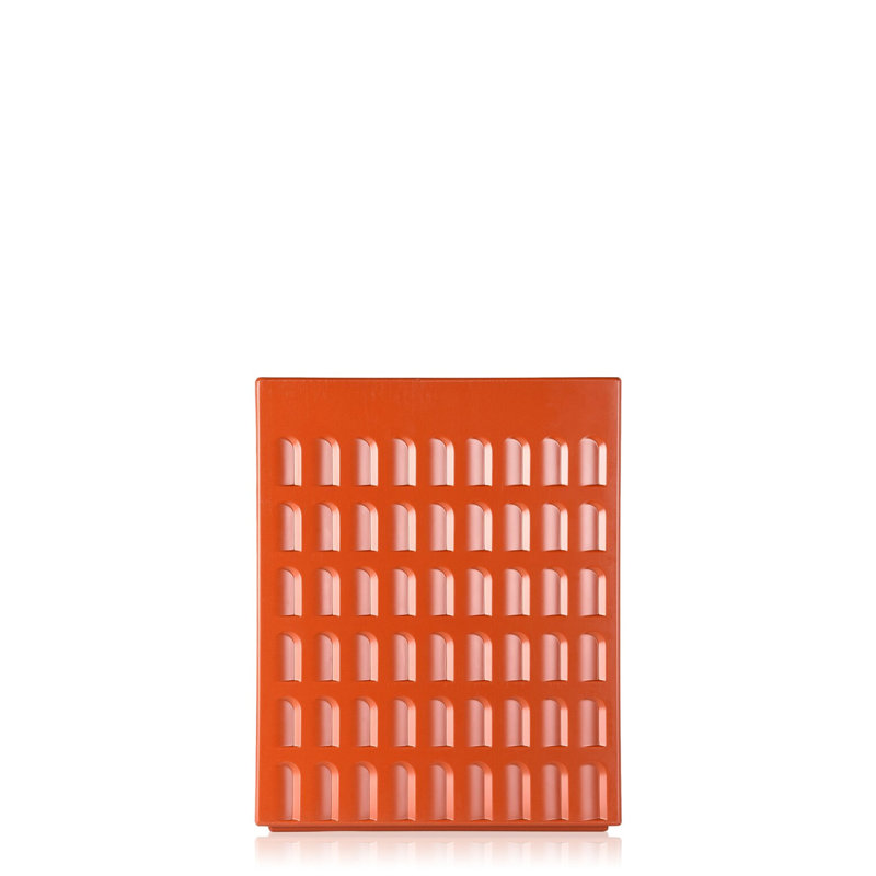 Earth Red Plastic Indoor/Outdoor Stool and Side Table