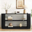 Console Modern Modern - Table de canapé mince avec tablette ouverte et grain de bois élégant-1162821510-1167563903