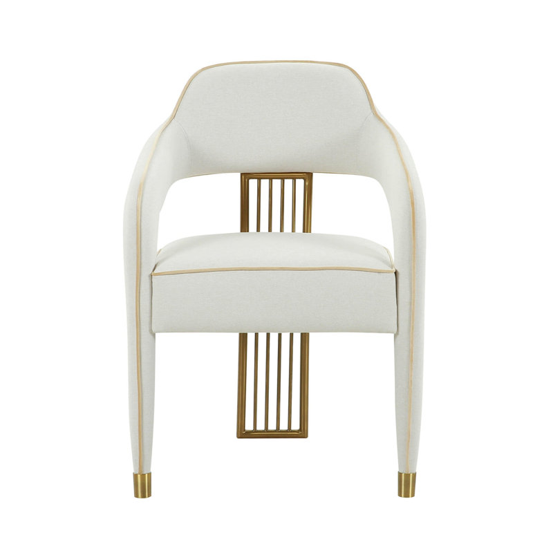 Chaise de salle à manger Bobby, Lin blanc