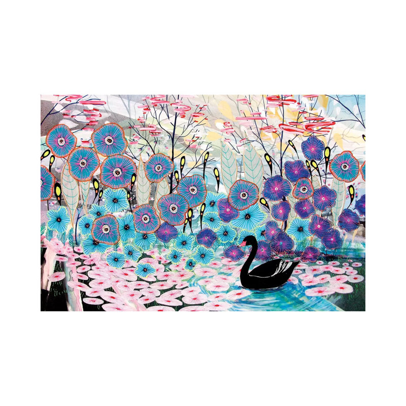 The Black Swan by Aja Trier - Wrapped Canvas Painting, 101.6 cm H x 66.04 cm W x 3.175 cm D