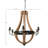 Minimalist Wood and Metal Chandelier-71890268